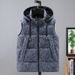 Men's Camo Detachable Hood Winter Vest - Lightweight Polyester Padded Jacket For Outdoor & Casual Wear (Grey/Black/Blue)_viptrois.com