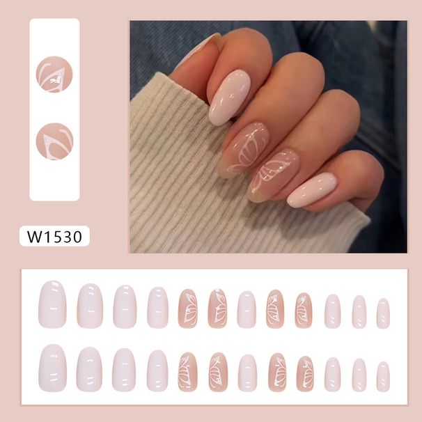 False Nails Wear Armor Removable Butterfly Nail Patch Oval Nail Patch Nail_viptrois.com