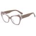 Women's Eyewear Frames Cat Eye Flat Glasses New Fashion Large Frame Glasses For Men Trend Contrast Color Anti Blue Light Glasses Frame_viptrois.com