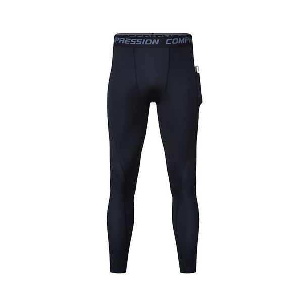 Pocketed Tight-Fitting Long Warm Fitness Men Quick-Dry Breathable Compression Outdoor Cycling Running Base Layer Sports_viptrois.com
