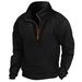 Nordmann European And American Cross-Border Men's New Stand Collar Half-Zip Tactical Sweatshirt Pullover Sports Training Long_viptrois.com