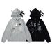 Men's Clothing Cute Cat Print Hoodie Women's Autumn New Y2K Loose Homewear Zipper Jacket_viptrois.com