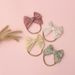 Cross-border European and American New embroidered fabric children's bow hair accessories baby infant elastic headband baby hair band_viptrois.com