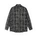 Men's Clothing American High Street Retro Niche Tie Dye Plaid Distressed Frayed Edge Shirt Men's Loose Autumn Long Sleeved Jacket Trendy_viptrois.com