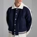 New Coats For Autumn And Winter 2025, Men's Clothing, American Fashion Contrasting Baseball Jersey Tops_viptrois.com