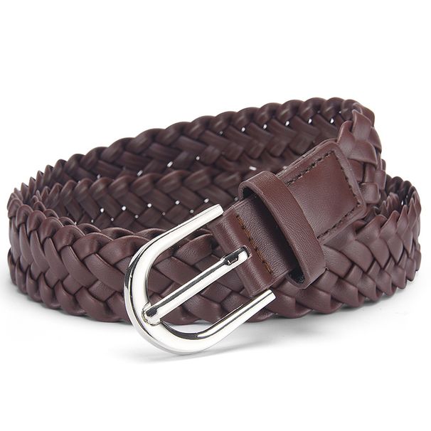 Women Braided BeltsBraided Retro Women's Belt With Casual Pants Dress Women's Thin Hole Free Women's Belt_viptrois.com