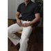 Men's Clothing Factory Direct Sales Ice Silk Knitted Tops For Men High End Summer Light Luxury Men's Fashion Short Sleeved Polo Shirt Half Zipper_viptrois.com