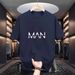 Men's Premium Comfort T-Shirt - Breathable Polyester, Relaxed Fit Streetwear (White/Navy/Black/Red/Khaki, S-XXL)_viptrois.com