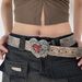 Punk Style Personalized Embossed Love Y2K Spicy Girl Versatile Gothic Dark Belt Unisex_viptrois.com