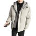 Men's Clothing Men's Fleece-Lined Hooded Parka Jacket With Two-Tone Design, Warm Winter Coat For Teens & Adults (Gray, Black, Khaki, Sizes M-8XL)_viptrois.com