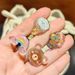 Kids Shoe Charms - Glitter Princess & Ice Cream Bunny Decor With Rainbow Clips (Detachable Shoe Accessories For Girls)_viptrois.com