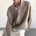 1 2024 New Autumn Old Money Lazy Button V-Neck Cardigan Sweater For Men With Unique Design And Niche Style Knitted Robe_viptrois.com