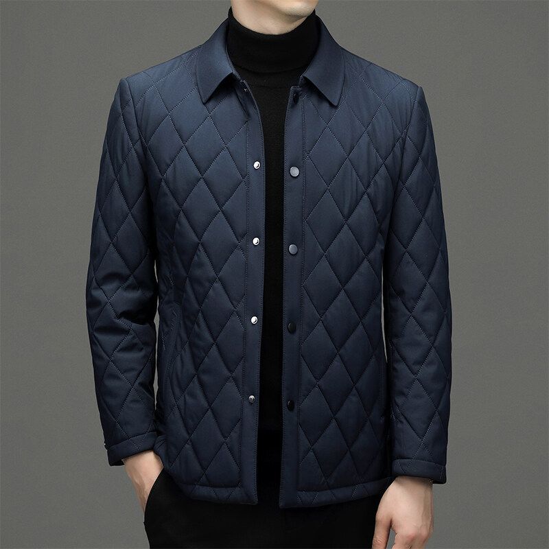 Thin Padded Jacket Business Casual Rhombus High-end Men's Padded Jacket Men's Padded Jacket Men_viptrois.com