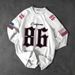Men's Clothing 3d Digital New 86 Number Printed Jersey Short Sleeve Personality Rugby Uniform Breathable Summer Men's T Shirt_viptrois.com