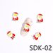 8pcs Christmas Snowflake Snowman Tree Hat Gift Nail Decoration DIY Nail Art Ornaments Alloy Resin Nail Art Accessories_viptrois.com