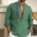 Trendy Men's Summer New Long-sleeved Stand-up Collar Semi-cardigan Casual Thin Shirt_viptrois.com