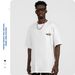 Men's Clothing Fashion Brand Letter Heavy Short Sleeved T Shirt For Loose Oversize Street Hip Hop Ins Couple Five Point Sleeves_viptrois.com