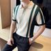 Men's Summer Polo Shirt – Breathable Knit Business Casual T-Shirt With Ice Silk Collar (M-XXXL, White/Black/Khaki)_viptrois.com