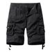 Summer New Cargo Shorts European Size Loose Fit Pure Cotton Seven-Quarter Pants Multi-Pocket Mid-Length Men's Wear_viptrois.com