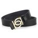 2025 New Women's Belt, Fashionable Belt With Gold Buckle, Leisure, Personalizable, Double Round Button, PU Leather Belt, Paired With Jeans_viptrois.com