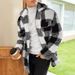 Men's Clothing Fashion Color Matching Plaid Lapel Three Dimensional Pocket Mid Length Jacket_viptrois.com