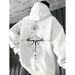 Letter Print Hoodie Trendy Brand Men's Top Hot-selling Loose Hooded Pullover Sweater_viptrois.com