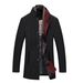 Men's Clothing Middle Aged Thick Lapel Suit Collar Woolen Coat Jacket Medium And Long Overcoats_viptrois.com