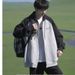 New retro contrasting color versatile simple hooded sweatshirt cardigan jacket for autumn and winter, loose and slimming couple's top_viptrois.com
