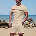 Printing Summer Printing Short Sleeved Casual Sports T Shirt Set Men's 3D Digital Set_viptrois.com