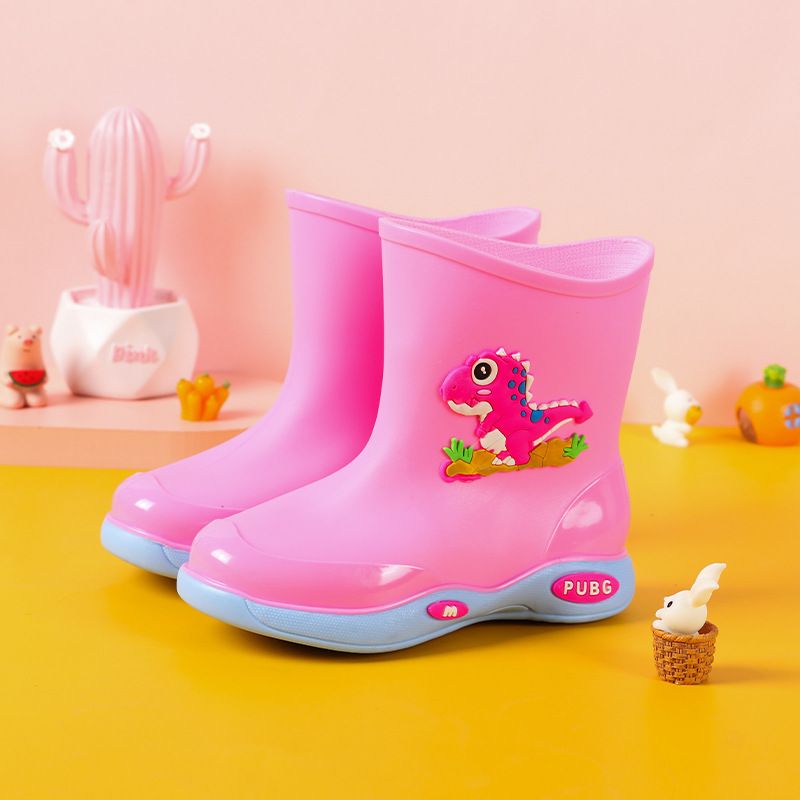 Mother&Kids Water shoes Boys Summer rain shoes Girls cartoon light waders Children warm rain boots Children rubber shoes_viptrois.com