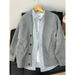 Japanese-Inspired Waffle Knit Cardigan – Oversized Unisex V-Neck Button-Up Sweater_viptrois.com