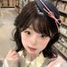 Korean Style Cute Black Velvet Bowknot Sweet Girl JK Round Top Beret Sailor Navy Hat For Women_viptrois.com