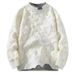 Men's Crew Neck Sweater Fashionable Simple Casual Korean Version Knitted Sweater Men's Fashion Youth_viptrois.com