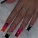 European And American Wearable Nail Rendering Nail Piece Sweet Cool Butterfly Long European Square Shape False Nail Finished Product_viptrois.com