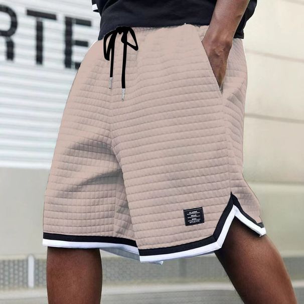 Men's Casual Loose Striped Ribbon Trendy Plaid Sports Men's Shorts Summer_viptrois.com