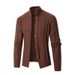 Loom Autumn Winter New Loose European American Knitwear Business Casual Youth Sweater Men's Cardigan Jacket_viptrois.com