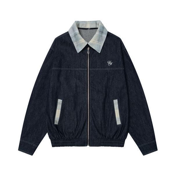 Collar Denim Jacket, Thickened Autumn And Winter Men's Design Sense, Detachable Collar, Inner Liner, Loose Cotton Jacket_viptrois.com