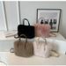 Women's Bags Autumn And Winter Fox Fur Fashionable Hand Held Evening Bag Temperament Plush Bag Shoulder Crossbody Women's Bag_viptrois.com