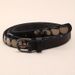Women's Belts rivet punk belt retro genuine leather women's extended double circle thin belt belt cross-border hot sale_viptrois.com