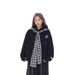 American Plaid Shawl Badge Two-Piece Hoodie Top Unisex College Style Loose Trendy Brand Hooded Sweatshirt_viptrois.com