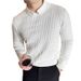 Men's Layered Collar Sweater Shirt Long Sleeve Autumn Winter Business Casual Slim Fit Knit Top Versatile Styling_viptrois.com