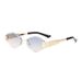 Frameless Retro Trimmed Metal Sunglasses Sunglasses Sun Protection Anti Ultraviolet Visor Spot_viptrois.com