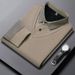 2024 New Clothing Men's Fleece-Lined Thickened Two-Piece Collar Knitted Long Sleeve Winter Casual Base Shirt_viptrois.com