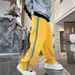 Men's Oversized Drop-Crotch Pants – Streetwear Joggers With Drapery Effect (Pink, Yellow, Black, Army Green, S-XXXL_viptrois.com