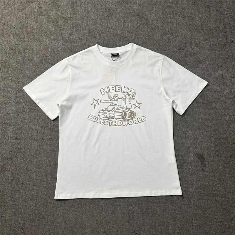 High Street Basic Letter L Print Short-Sleeve Loose Round-Neck Couple's Trendy T-Shirt_viptrois.com
