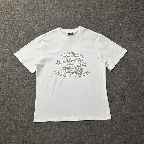 High Street Basic Letter L Print Short-Sleeve Loose Round-Neck Couple's Trendy T-Shirt_viptrois.com