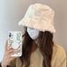 Fisherman's hat children autumn and winter 2024 new thickened plush cute basin hat versatile face small cold hat warm hat_viptrois.com