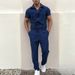 New men's pants casual loose one-piece outfit belt uniform tooling one-piece_viptrois.com