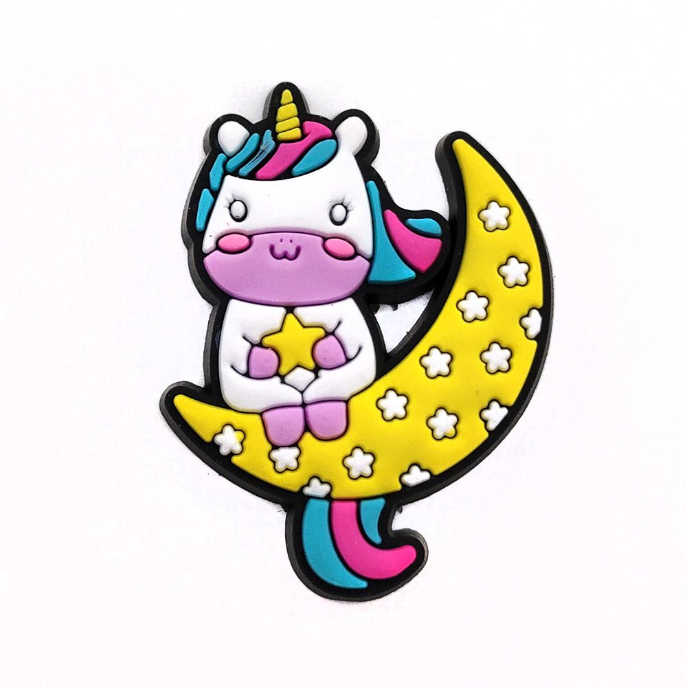 Cute Cartoon Unicorn Series Shoes Flower Decoration Buckle Children's Birthday Gift Garden Shoes Accessories Accessories_viptrois.com