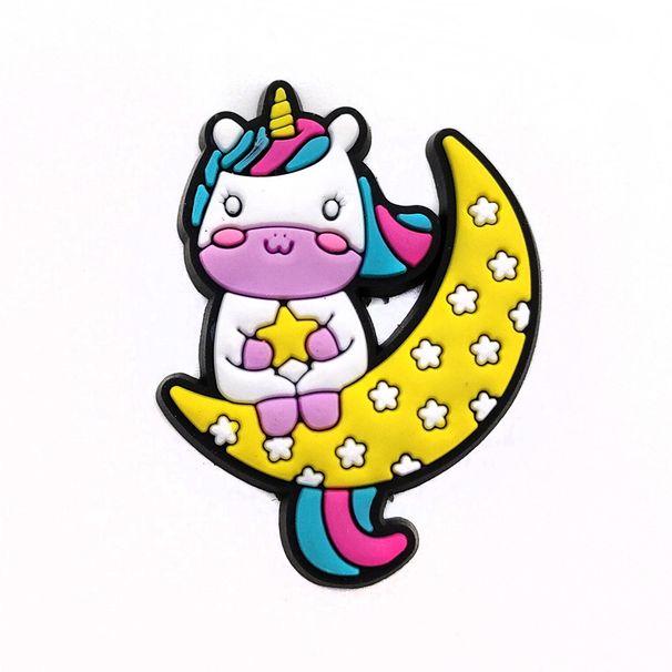 Cute Cartoon Unicorn Series Shoes Flower Decoration Buckle Children's Birthday Gift Garden Shoes Accessories Accessories_viptrois.com